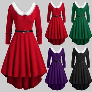 Casual Dresses Woman Festival Christmas Santa Year Xmas Red Girls Cosplay Costume Princess Party Role Play Dress Make Up Outfit GM