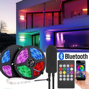 Easeking Changing Color Led Strip Lights Bluetooth Remote Control Rope Lights Multicolor Led Light Strips for Party Home