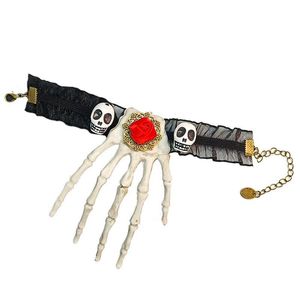 Bedelarmbanden Mode Halloween Hand Skelet Bracelet Chain Ghost Claw Lady Kant Masquerade Kostuum Fantastische Accessoires