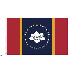 bayrak siparişleri toptan satış-Mississippi bayrağı x5fts x150 cm ABD devlet afiş karışık sipariş asılı dekorasyon Owe10371