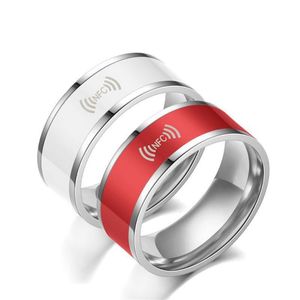 nfc кольцо пальца оптовых-Обручальные кольца NFC Smart Finger Ring Интеллектуальная одежда Подключите Android Телефонное оборудование Дракон Узор Мода