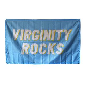 Blue Virginity Rocks Flag x5ft Double Stitching Decoration Banner x150cm Sportfestival Polyester Digital Tryckt Partihandel