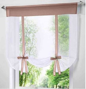 moderne hausvorhänge großhandel-Moderne kurze Küche Tüll für Wohnzimmerteiler Home transparent Sheer Vorhangdrapes Fenster Voile