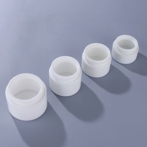 Lege witte porselein glazen potten cosmetische verpakking containers met PP voering g g voor lip balsem lotion