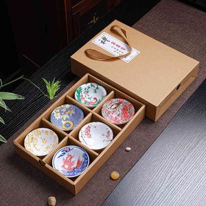 ensemble de thé japonais peint à la main achat en gros de Coupe de thé en porcelaine bleue et blanche kungfu kungfu set céramique à la maison simple Coupe à la main japonaise peinte à la main
