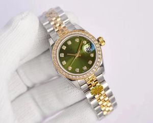 High quality mm fashion gold Ladies dress watch Diamond sapphire mechanical automatic women s watches Stainless steel strap bracelet Wristwatch box bags ring