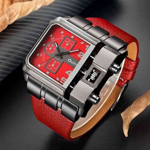 yeni askeri stil saatler toptan satış-Oulm Lüks Deri Bilezik Erkekler İzle Yeni Stil Moda Spor Askeri Kuvars Bilek İzle Timepiece Bilek İzle