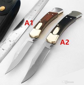 çift ​​bıçak av bıçağı toptan satış-Yüksek Kaliteli Çift Mod Otomatik Bıçak Sarı Siyah Sandal Ağacı Kolu Oto Bıçak Pirinç Döküm Mükemmel Avcılık Bıçağı