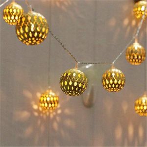 Zonnelampjes Twinkle Star m LED Globe String Lights Silver Marokkaanse Partij Opknoping Powered Decor voor Outdoor Huis Tuin