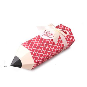 çikolata sarma çanta toptan satış-Çikolata Wrap Kalem Şekli Hediye Çantası Yaratıcı Karikatür Snack Kurabiye Paketi Erkek Doğum Günü Partisi Favor Paketi RRE10224
