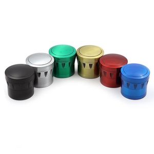 43MM Metal Smoking Grinders Drum Shape Herb Spice Mill Food Crusher Layers Zinc Alloy Style Colors
