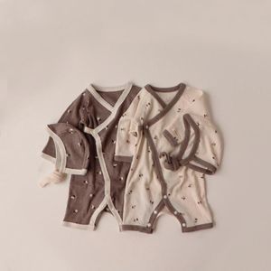 korece çocuklar kıyafetler oğlanlar toptan satış-Giyim Setleri Bebek Pijama Güz Kız Doğan Erkek Giysileri Toddler Kore Tarzı Çiçek Butik Çocuk Kıyafetleri