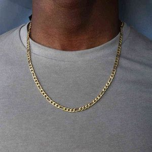Wholesale mens gold figaro necklace resale online - 2020 Fashion New Figaro Chain Necklace Men Stainless Steel Gold Color Long for Jewelry Gift Collar Hombres