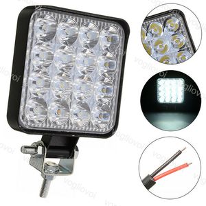 Floodlights W Cold White Waterproof Flood Work Lights LED Driving Fog With Mounting Bracket For Jeep Off Road Truck Car DHL