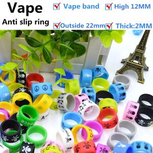 Type Silicone Vape Bands Anti Slip Ring bag Non Slip Rubber Band Silicones Pouches Rings for Mechanical Mods TFV8 e Cig Accessories puff plus bar bang xxl