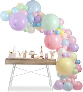unicórnio pano de fundo de aniversário venda por atacado-104 unicórnio balão de balão kit doces balão arco bebê chuveiro tema festa suprimentos arco íris menina aniversário backdrop decoração y0929