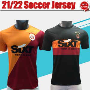 Galatasaray Soccer Jerseys Home Orange Away Black Soccer Shirt Mężczyźni Dorosłych Koszula piłkarska Mundur Krótki Rękaw