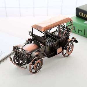 Decorative Objects Figurines Classic Car Model European Home Decoration Wrought Iron Ornaments Features Antique Crafts