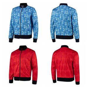 Jacket Retro Training Wear Soccer Jerseys Vintage Jogging Suits Fotbollskjorta Hemblå Blå Röd Klassisk Tracksuit Vuxen Mens Långärmad Zipper