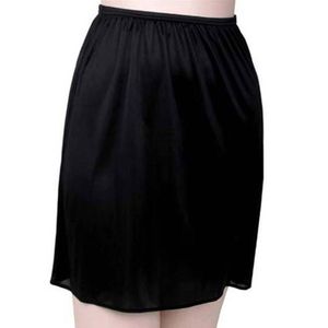 Dames slipje vrouwen satijn half slip onderrok petticoat onder jurk mini veiligheid rok vrouwelijke losse anti belichting rokken