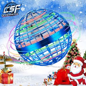 ingrosso giocattoli spinner a led-2022 New Flying Ball Spinner Giocattoli controllati a mano Drone Helicopter Mini UFO Boomerang LED Festival Giocattoli regalo