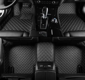 Custom Leather Car Floor Mats för Lincoln MKS Tillbehör Auto Styling