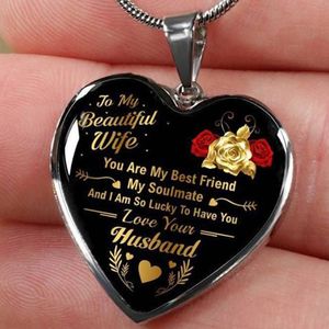 Wholesale birthday gifts wife for sale - Group buy To My Wife You Are My Best Friend I Always Love You Heart Pendant Necklace To Wife Anniversary Birthday Gift From Husband