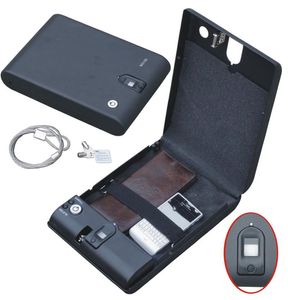 pistole safes großhandel-Aufbewahrungsboxen Bins Großhandel MO100 Biometrische Fingerabdruck Safe Box Schlüsselpistole Gewölbe Schmuckkabel Tragbare Kreative Geschenk