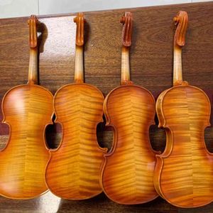 Red brown Violin Vintage Italian Oily Varnish Stradivarius All European Wood Violino Powerful Tone Case Bow