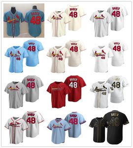 mejores camisetas de béisbol al por mayor-Hombres cosidos Mujeres Niños Harrison Bader Jerseys Blanco Azul Rojo Gris Crema Béisbol Camisas Lady Youth Mejor Calidad