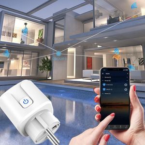 ingrosso spina per smartthings-Smart Power Plugs A UE ZigBee Timer Plug Metering per Alexa Voice Control Outlet funziona con il tuya Smartthings Hub