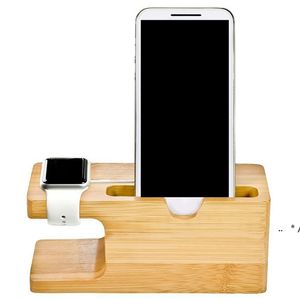 Wholesale cell phone charging stations for sale - Group buy Universal Bamboo Mobile Phone Holder Charging Dock Stand Station Bamboo Base Charger Holder sea ship LLE8984