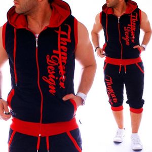 survêtement sans manches homme achat en gros de Sweats à capuche à capuche de jogger décontracté pour homme
