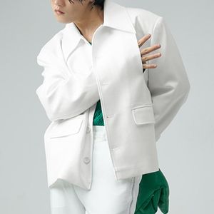 i̇nce yakasını uyacak toptan satış-Erkekler Takım Elbise Blazers İncerun Moda Erkekler Blazer Yaka Uzun Kollu Tek Göğüslü Düz Renk Streetwear Rahat İnce Ceketler S XL
