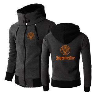 Wholesale jagermeister hoodie for sale - Group buy Men s Hoodies Sweatshirts Men Leisure Fashion Jagermeister Logo Print High Quality England Style Coat Solid Color College Warm Sport Jacke