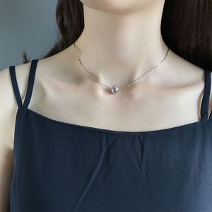 perlenkragen halsketten chokers großhandel-Authentische Sterling Silber mm Perlen Charm Choker Kragen Halskette Schlangenkette Frauen Halsketten
