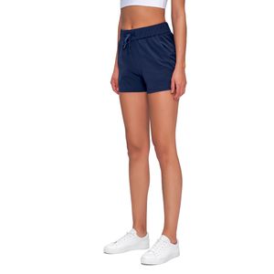 naylon yoga pantolonu toptan satış-L Kadın Yoga Şort Spor Kıyafet Spor Lady Kızlar Casual Cinchable Drawcord Katı Renk Çift Taraflı Naylon Açık Giyim Egzersiz Spor Giymek Pantolon