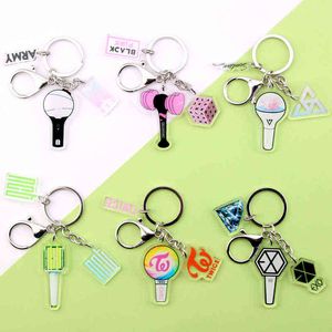 Wholesale exo accessories for sale - Group buy Kpop Exo Got7 Twice Seventeen Keychain Bangtan Boys Chain Accessories Ring Cute Pendant Ring Gifts