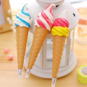 canetas de gelado venda por atacado-Creative sorvete caneta kawaii bola caneta material escolar artigos de papelaria canetas de esferográfica escolas de escritório