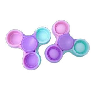 Wholesale game spinners resale online - 7CM sensory fidget spinners kids christmas gifts push bubble fingertip toys high speed spinner finger puzzle board game stress relieve anti anxiety gift H9225Y0S