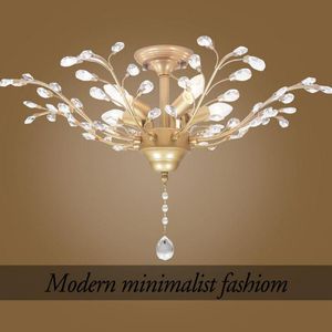 Wholesale mediterranean light fixtures resale online - Ceiling Lights American K9 Crystal Chandelier Mediterranean Minimalist Home Tree Lamp Led Fixture