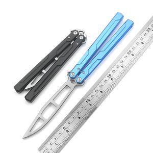 renkli kelebek bıçağı toptan satış-Renkli Alüminyum T6 Kolu Çelik Kelebek Eğitim Bıçak Flail Keskin Blade Taktik Açık Kamp Hunt EDC Aracı