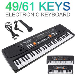 elektron piyano toptan satış-37 tuşları elektronik klavye piyano dijital müzik anahtar kurulu mikrofon çocuk hediye ile müzikal aydınlanma