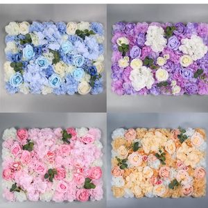 çiçek kurmak toptan satış-Dekoratif Çiçekler Çelenk Yapay Çiçek DIY Arka Plan Duvar Dekorasyon Gül Sahte Açık Kutlama Kurulumu Sahne Düğün Pembe Güller