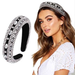 Oaoleer Luxury Barock Headbands Full Diamond Hollowed Bands for Women Girls Vintage Elegant Glitter Hair Tillbehör
