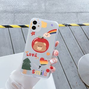 Wholesale note cases rainbow resale online - Cute Rainbow Bear Phone Case For Samsung S21 a21S A30 A40 A50 A70 A71 A51 S9 S10 plus S20 FE Note Ultra TPU Soft Cover