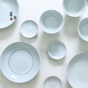 Dania Płytki Porcelanowe Kombinacja Mały Talerz Ceramiczny Naczynia Jedzenie Anti Scald Proste Japońskie Danie