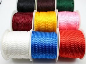 ingrosso filato satinato-Filato metri di nylon stringa in nylon cinese raso in raso sintetico intrecciato cordone intrecciato corda vincolante mm