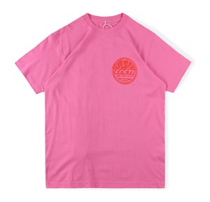 tshirts rosa al por mayor-Hombre High Street Espuma impresa Camisetas de manga corta Tee Pink Top Calidad Hombres Mujeres Estilista Tshirt Tamaño S XL
