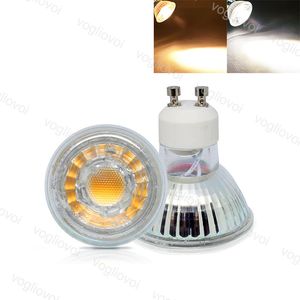 LED Żarówka Ściemniana W COB Glass Glass Acrylic Gu10 MR16 V V RA Ciepłe białe do kryształowych żyrandole Wisiorek Lampy podłogowe EUB